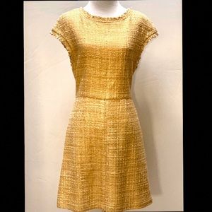 Alice + Olivia Gold Brocade Dress